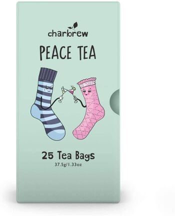 Thé de paix décaféiné par Charbrew - 100 sachets de thé naturellement décaféiné pour soulager le stress et l'anxiété 1