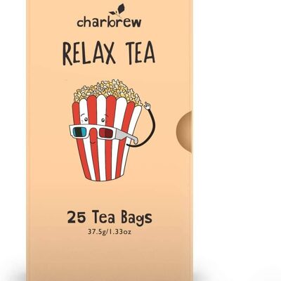 Tè Decaffeinato Relax di Charbrew - 100 bustine di tè/ Decaffeinato naturalmente per calmare lenitivo