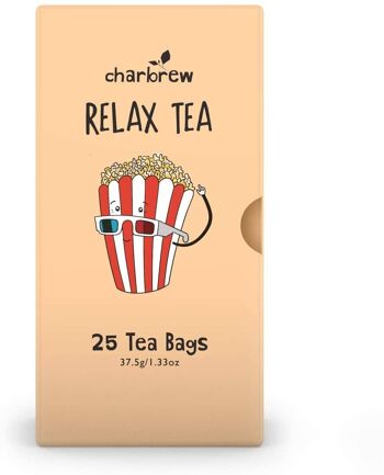 Thé relaxant décaféiné par Charbrew - 100 sachets de thé / Naturellement décaféiné pour un calme apaisant 1