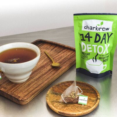 14 Night-Time Detox Tea von Charbrew - 14 Night-Time Teabag's (Keine abführende Wirkung)