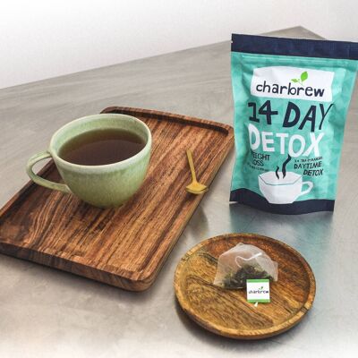 14 tè disintossicanti diurni di Charbrew - 14 bustine di tè diurne (senza effetto lassativo)