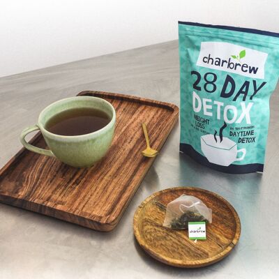 28 Daytime Detox Tea de Charbrew - 28 Daytime Teabag's (sin efecto laxante)