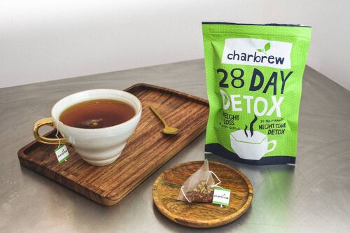 28 Night-Time Detox Tea by Charbrew - 28 Night-Time Teabag's (No Laxative Effect)