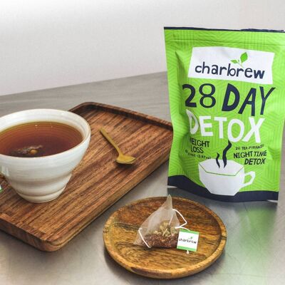 28 Night-Time Detox Tea von Charbrew - 28 Night-Time Teabag's (keine abführende Wirkung)