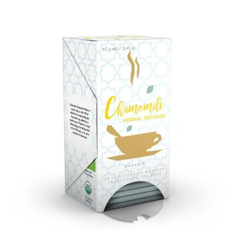 Thé à la camomille biologique par Charbrew - 20 sachets de thé emballés individuellement 3