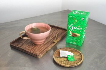 Thé vert biologique par Charbrew - 20 sachets de thé emballés individuellement 3