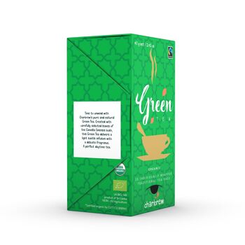 Thé vert biologique par Charbrew - 20 sachets de thé emballés individuellement 4