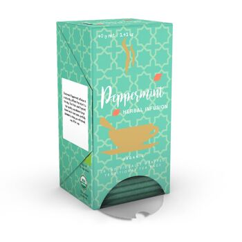 Thé à la menthe poivrée biologique par Charbrew - 20 sachets de thé emballés individuellement 4