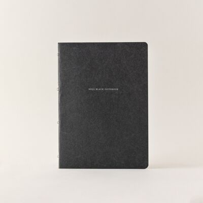 Libreta grapa omega A4 · Negra (Puntos)