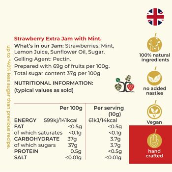 Confiture gourmande de fraises et de menthe. Plus de fruits, moins de sucre 11