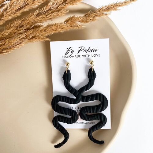 Snakes - handmade polymer clay earrings