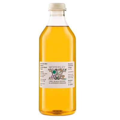 Vinaigre de citron vert, poivre noir et lavande - 1 litre