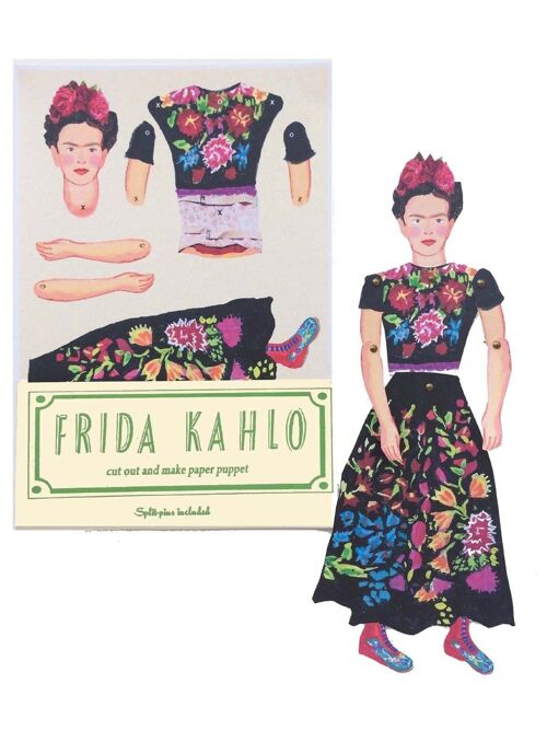 Frida Cut out and make Artist Puppet  fun activity and gift