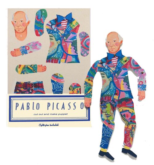 Picasso cut and make Artist Puppet  fun activity and gift