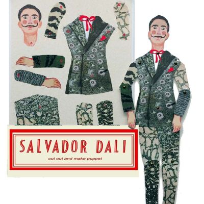 Dali Cut out and make Artist Puppet  fun activity and gift