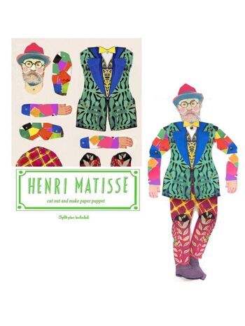 Henri Matisse coupe et fabrique des marionnettes d'artiste, activité amusante et cadeau 1