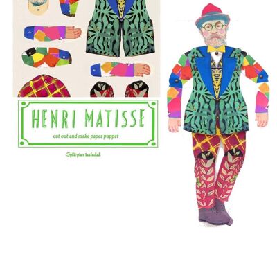 Das Schneiden und Herstellen einer Künstlerpuppe durch Henri Matisse ist eine unterhaltsame Aktivität und ein Geschenk