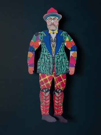 Henri Matisse coupe et fabrique des marionnettes d'artiste, activité amusante et cadeau 2