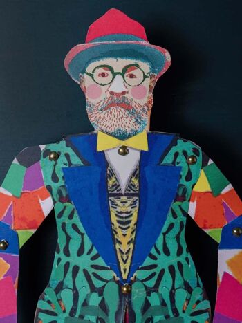 Henri Matisse coupe et fabrique des marionnettes d'artiste, activité amusante et cadeau 3