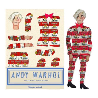 Warhol corta y hace que Artist Puppet sea una actividad divertida y un regalo