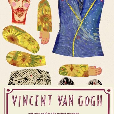 Vincent schneidet und fertigt eine Künstlerpuppe, eine lustige Aktivität und ein Geschenk