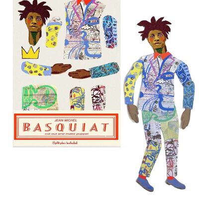 Jean Michel Basquiat Artist cut and make puppet educational fun activity and gift