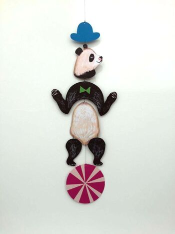 Nursery Cirucus Panda Kinetic Mobile pour les salles de jeux et la décoration des enfants 2