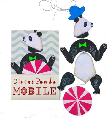 Nursery Cirucus Panda Kinetic Mobile pour les salles de jeux et la décoration des enfants 3