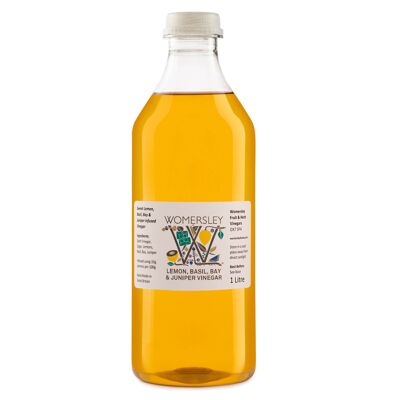 Zitronen-, Basilikum-, Lorbeer- und Wacholderessig – 1 Liter