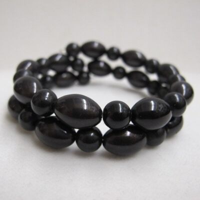 Betty Bracelet in Black 7.5 cm (about circumference)