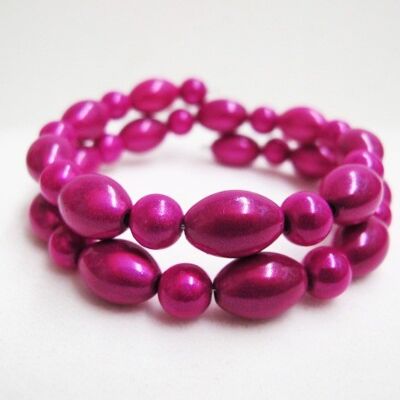 Betty Bracelet in Fuchsia 7.5 cm (about circumference)