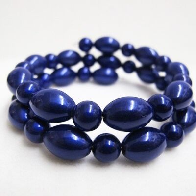Betty Bracelet in Dark Blue 7.5 cm (about circumference)