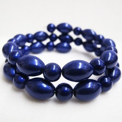 Betty Bracelet in Dark Blue 7.5 cm (about circumference)