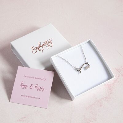 Hugs & Kisses Infinity Necklace Silver
