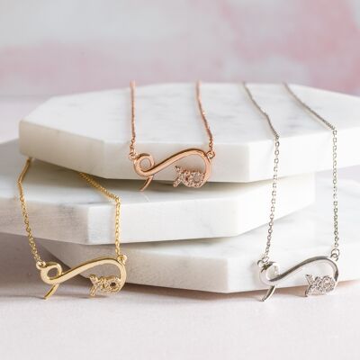 Hugs & Kisses Infinity Necklace Gold