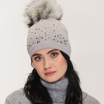 Chapeau en bambou CHIA gris