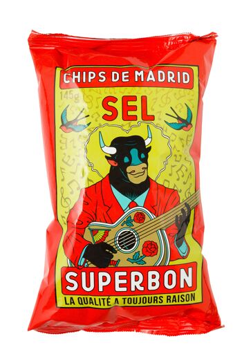 Chips Sel - Pomme de terre / Huile / Sel 135g 2