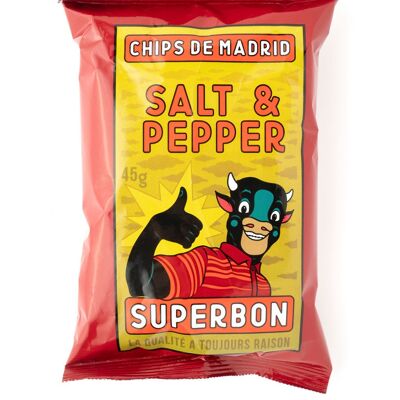Patatas fritas con sal y pimienta 45g - Superbon