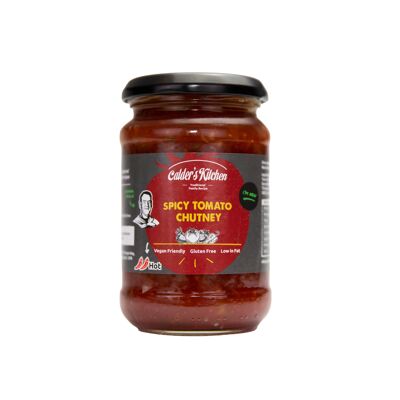 Sauce Condiment Chutney de Tomate Épicé Végétalien, Sans Gluten Calder's Kitchen Pot de 285g