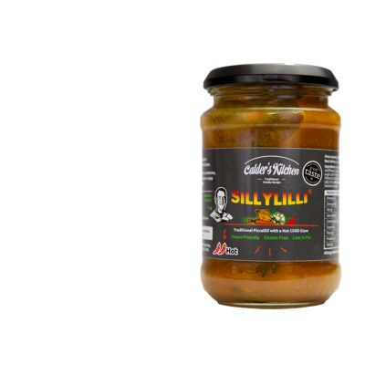 Salsa Sillylilli (Indian Spiced Hot Piccalilli) Vegana Sin Gluten Calder's Kitchen Tarro 285g