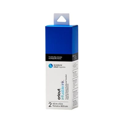 Hoja de transferencia de tinta infusible x2 azul - 11,4 x 30,5 cm