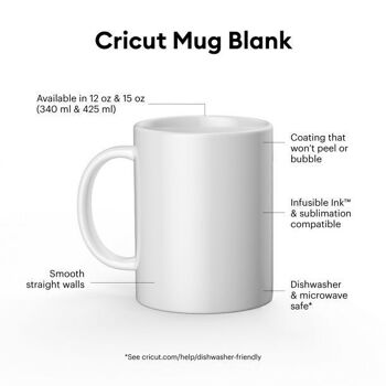 Pack de 2 Mug en céramique personnalisable blanc - 355ml 2