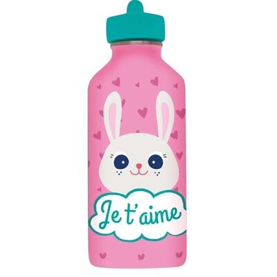 Stainless steel metal water bottle Child - I love you