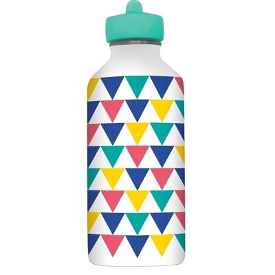 Kinder-Wasserflasche aus Edelstahl - Bunte Dreiecke