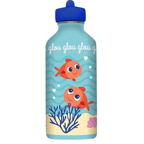 Gourde métal inox Enfant - Glou Glou Glou - 300ml