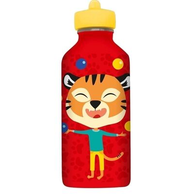 Stainless steel metal water bottle Child - Tiger