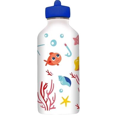 Stainless steel metal water bottle for Children - Petit Poisson Rouge