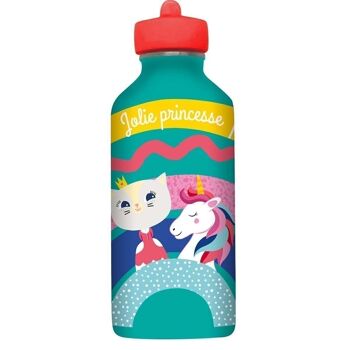 Gourde métal inox Enfant - Jolie Princesse - Licorne