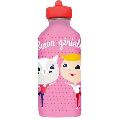 Stainless steel metal water bottle Child - Brilliant sister