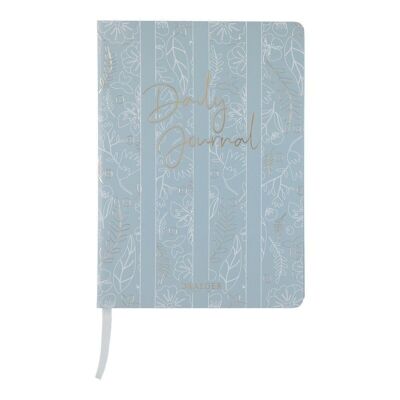 Daily Journal A5 notebook, vegetal gray blue